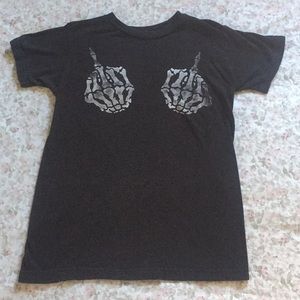 Black Skeleton Hands T-Shirt